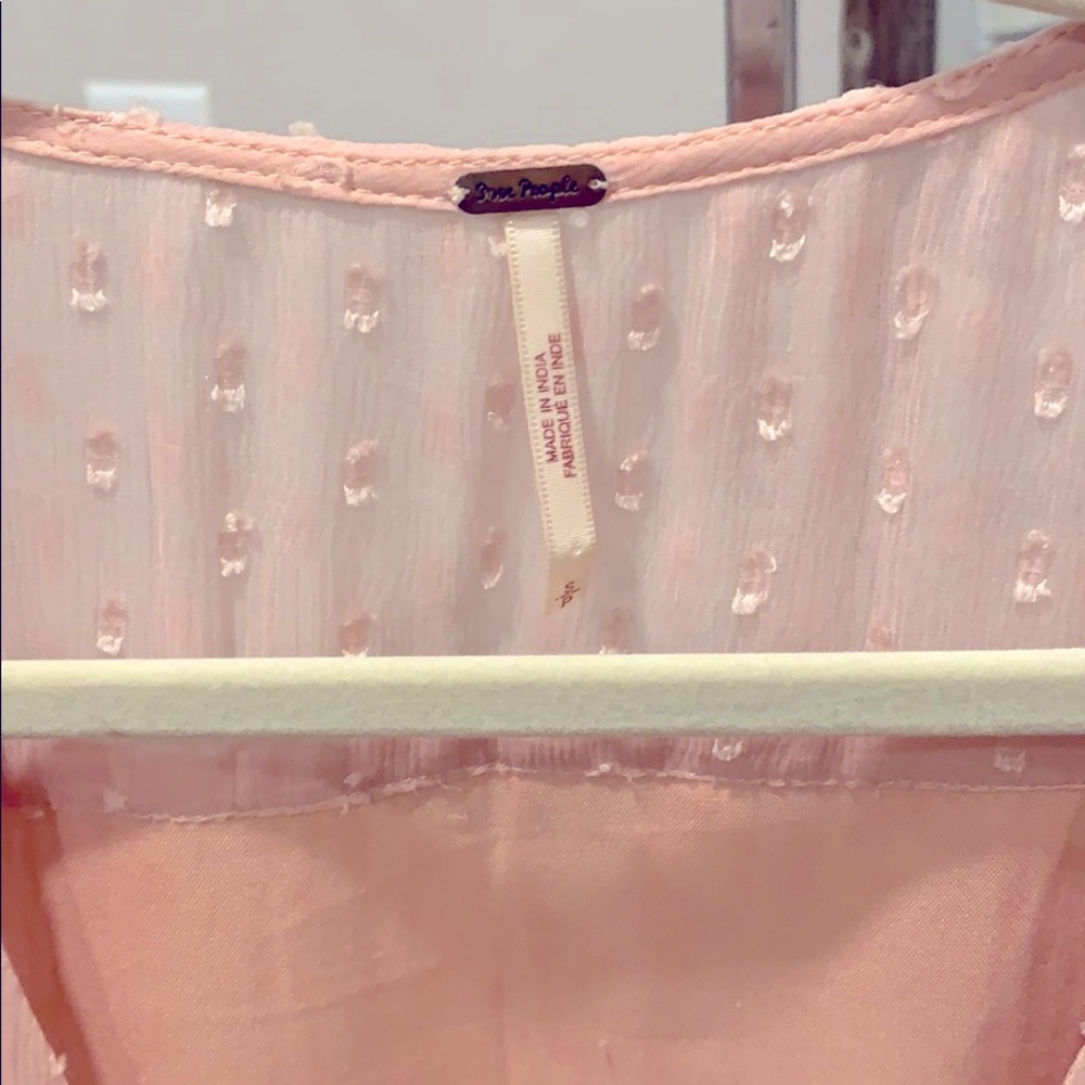 Peach long sleeve Free people dress